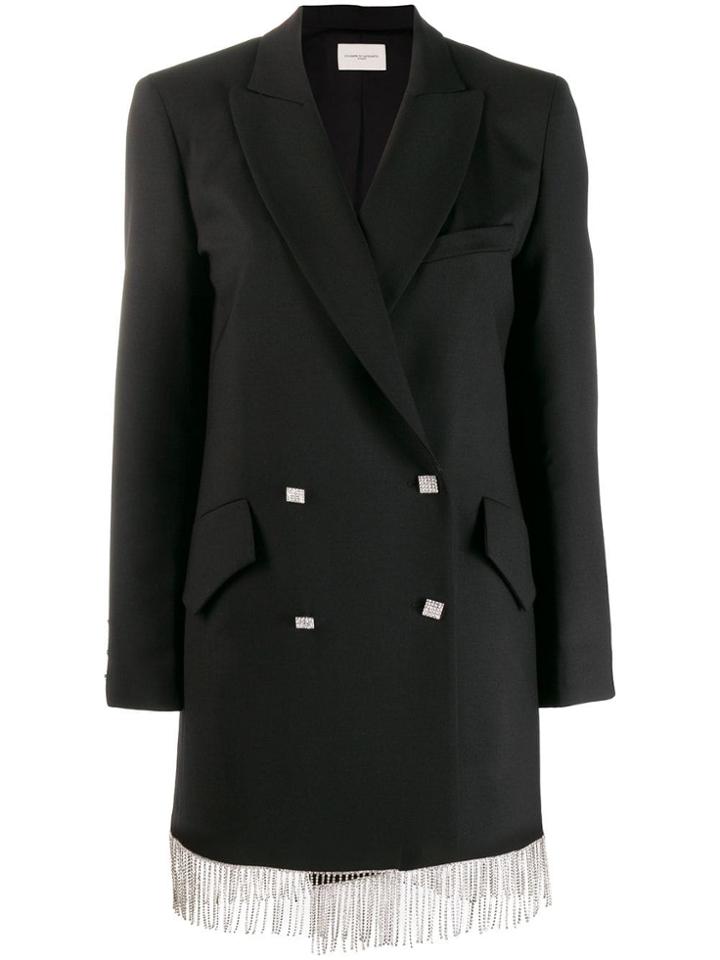Giuseppe Di Morabito Double-breasted Fringed Blazer - Black