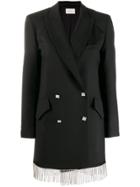 Giuseppe Di Morabito Double-breasted Fringed Blazer - Black
