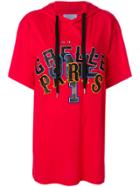 Gaelle Bonheur Hooded T-shirt Dress - Red