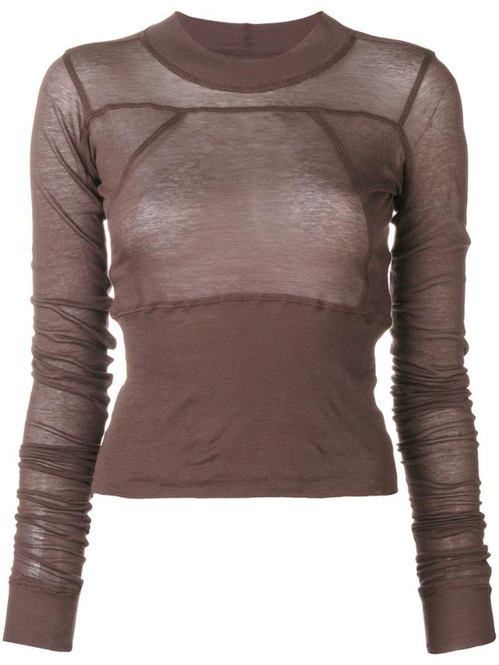 Rick Owens Fitted Jumper - Brown