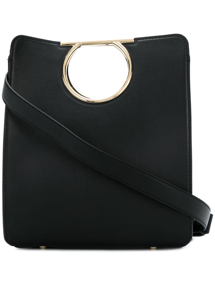 Salvatore Ferragamo Hoop Handle Tote Bag - Black