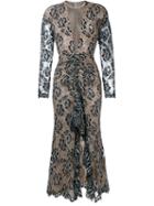 Alessandra Rich Long Sleeved Lace Dress