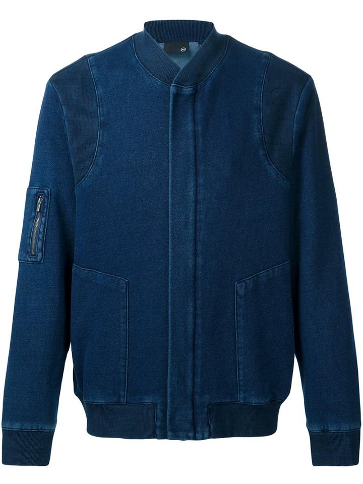 Ag Jeans 'atroi' Knit Bomber Jacket, Men's, Size: Medium, Blue, Cotton