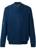Ag Jeans 'atroi' Knit Bomber Jacket, Men's, Size: Medium, Blue, Cotton