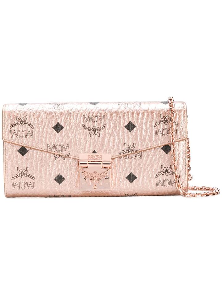 Mcm Patricia Crossbody Wallet - Metallic