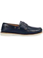 Gucci Leather Loafer With Web - Blue