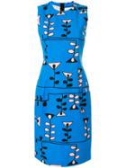 Marni Geometric Sheath Dress - Blue