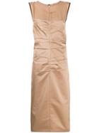 Nº21 Ruched Fitted Sleeveless Dress - Neutrals