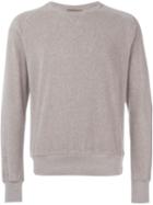 Eleventy Crew Neck Sweater, Men's, Size: S, Brown, Cotton/polyamide