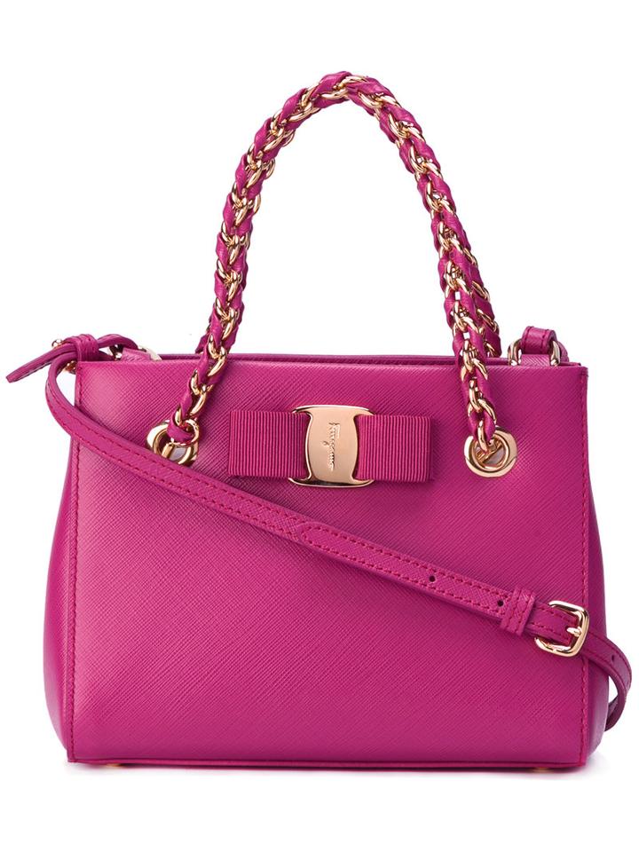 Salvatore Ferragamo Melike Shoulder Bag, Women's, Pink/purple, Leather
