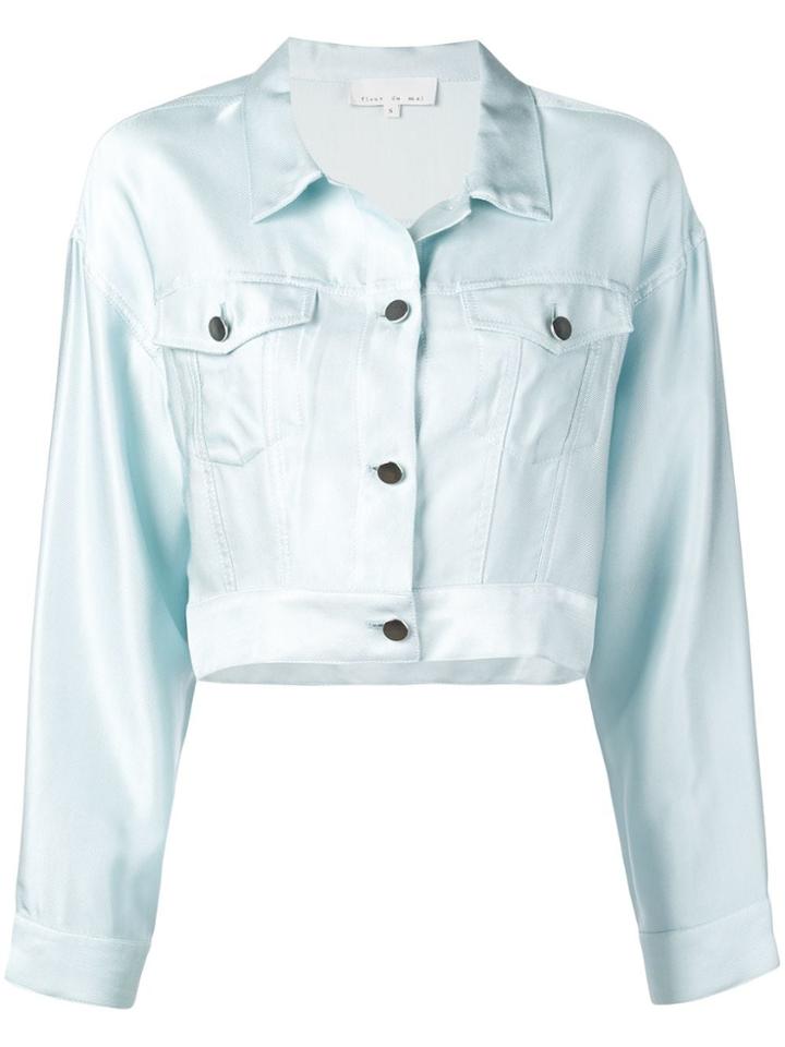 Fleur Du Mal Cropped Jacket - Blue