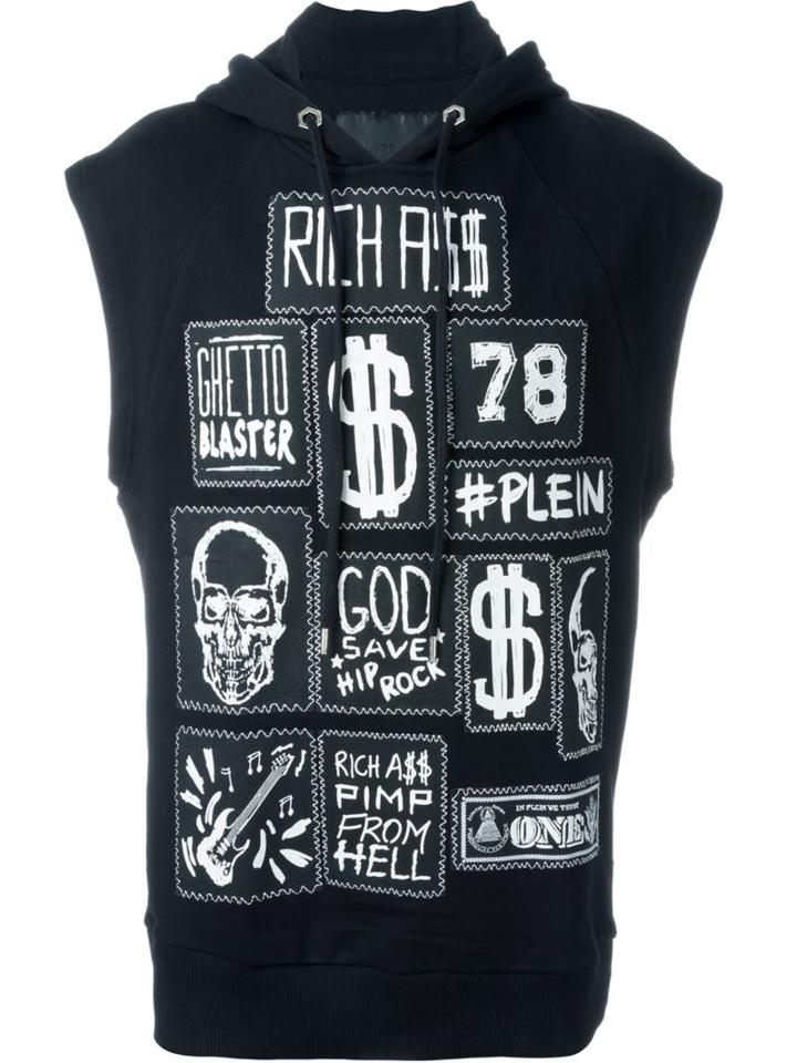 Philipp Plein Himmel Hoodie, Men's, Size: M, Black, Cotton