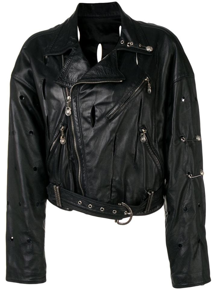 Versace Pre-owned Biker Jacket - Black