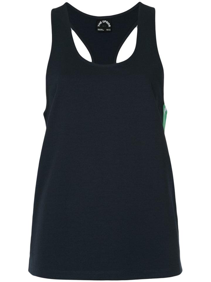 The Upside Stripe Detail Racerback Top - Blue