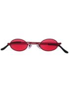 Roberi & Fraud Doris Oval Sunglasses - Red