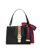 Gucci Sylvie Leather Shoulder Bag - Black