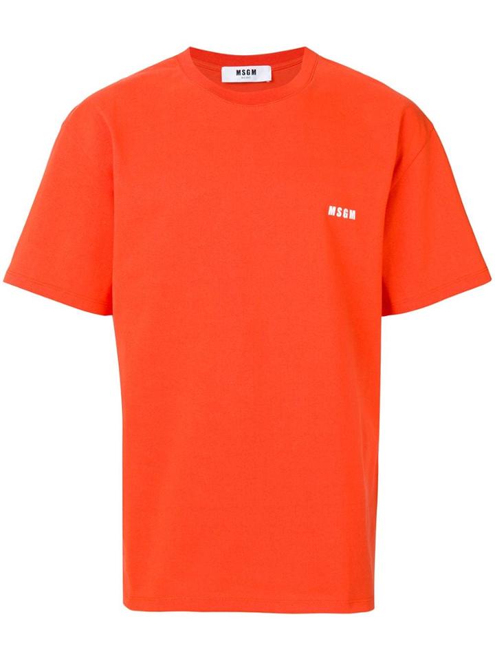 Msgm Logo T-shirt - Orange