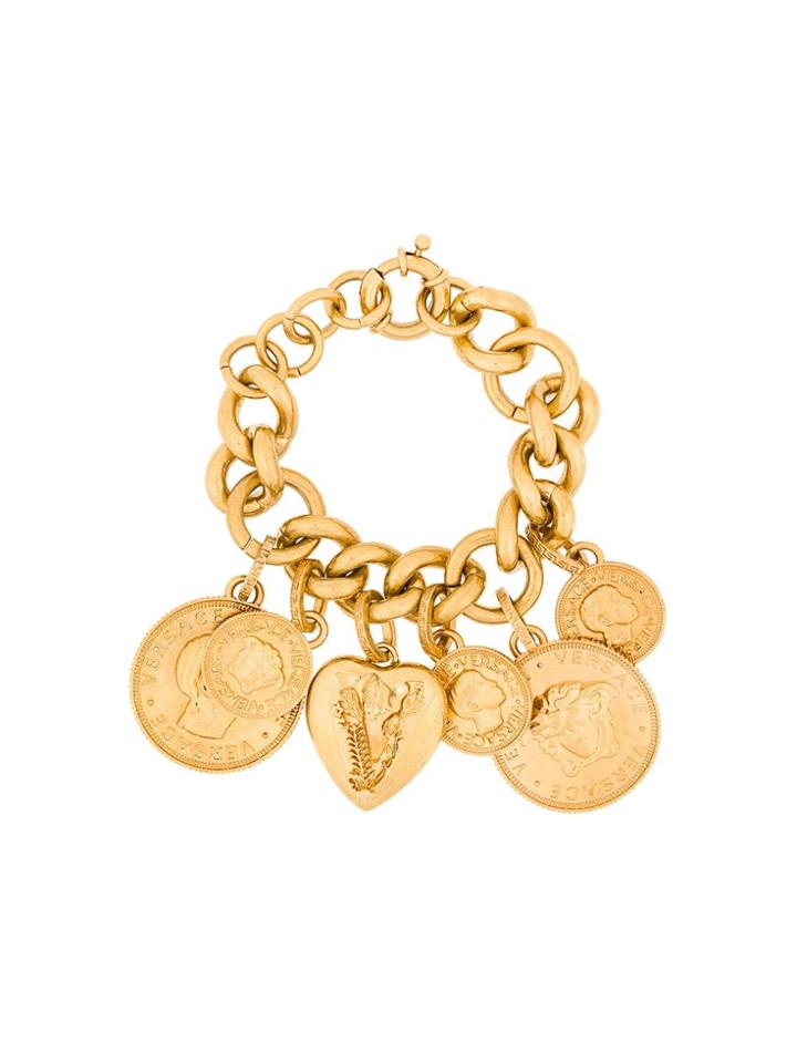 Versace Coin Charm Bracelet - Metallic