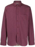 Junya Watanabe Man Checked Print Panelled Shirt - Red