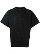 Gosha Rubchinskiy Embroidered Logo T-shirt, Men's, Size: Large, Black, Cotton/nylon