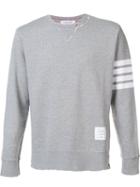 Thom Browne Sleeve Stripe Sweatshirt, Men's, Size: Iii, Grey, Cotton