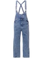 See By Chloé Cropped Denim Dungarees - Blue