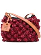 M Missoni Knitted Shoulder Bag, Women's, Red, Cotton/polyester/viscose