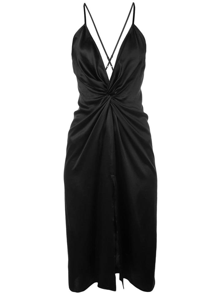 Reformation Robertson Satin Dress - Black