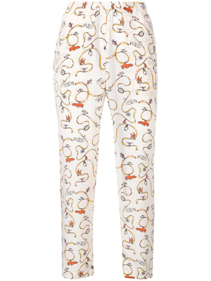 Marni Graphic Print Trousers - Nude & Neutrals