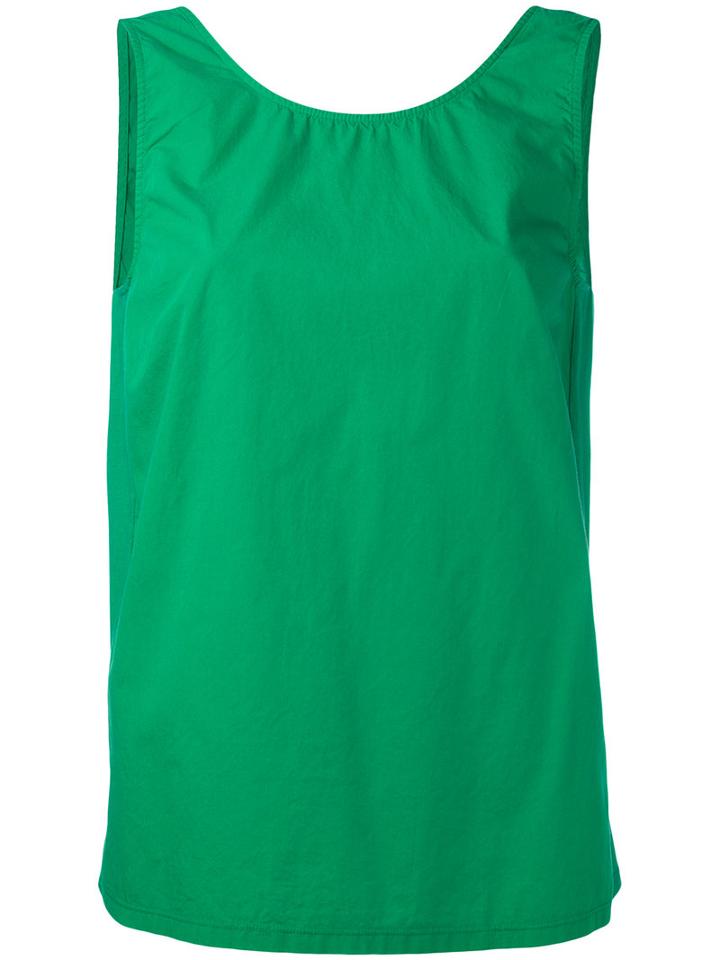 Jucca - Classic Tank Top - Women - Cotton - 42, Green, Cotton