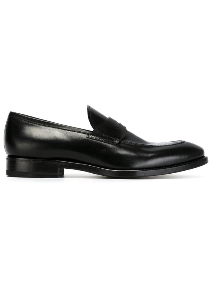 Henderson Baracco Classic Penny Loafers - Black
