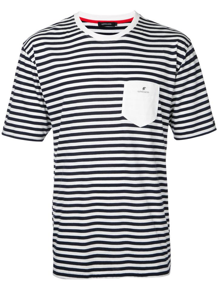 Loveless - Striped T-shirt - Men - Cotton/rayon - 2, White, Cotton/rayon