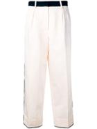 8pm Wide Leg Cropped Trousers - Pink