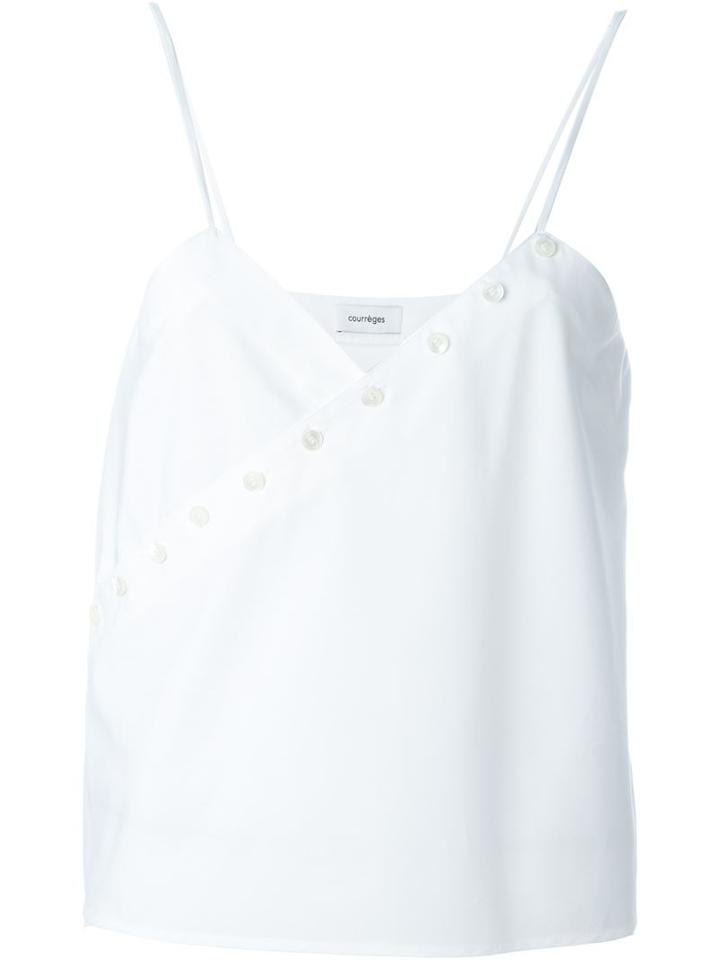 Courrèges 't07' Vest Top, Women's, Size: 42, White, Cotton