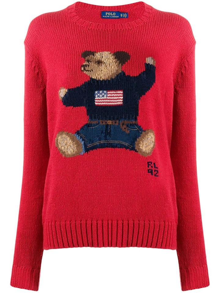 Polo Ralph Lauren Teddybear Knitted Jumper - Red
