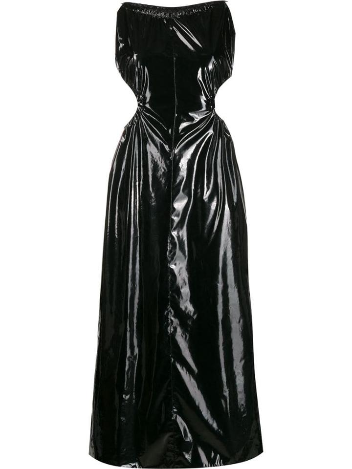 Maison Margiela Pvc Halterneck Dress - Black