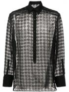 Givenchy Devore Transparent Shirt - Black