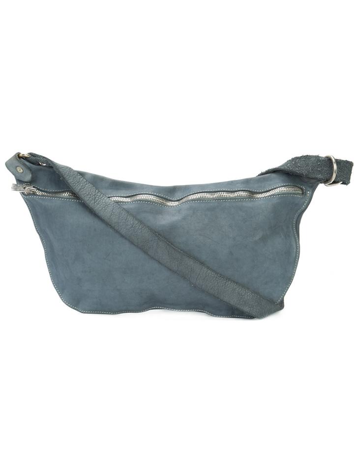 Guidi Zip Messenger Bag - Grey