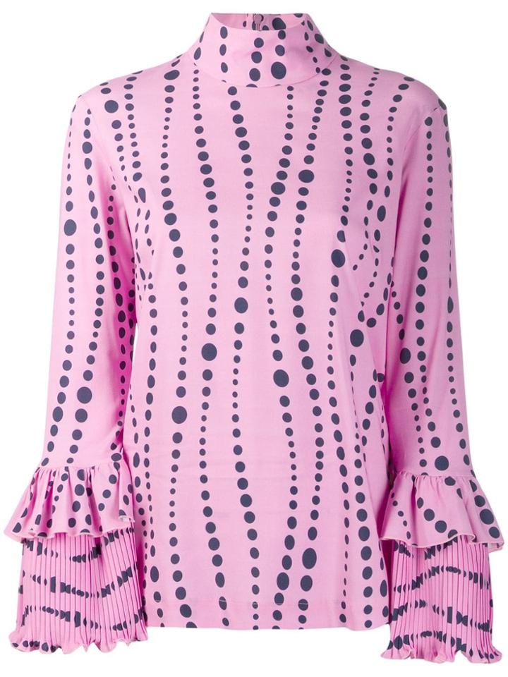 La Doublej Frill Cuff Blouse - Pink
