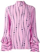 La Doublej Frill Cuff Blouse - Pink