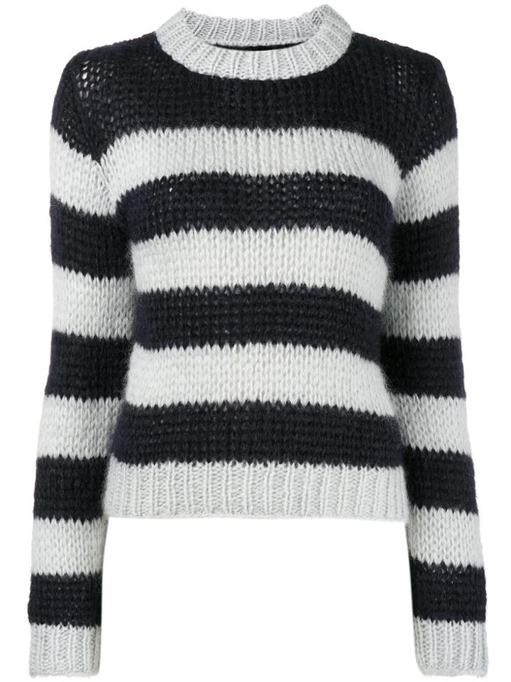 Ganni Faucher Stripe Knitted Jumper - Blue