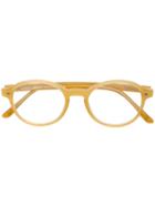 Giorgio Armani - Round Frame Glasses - Unisex - Acetate - 49, Yellow/orange, Acetate