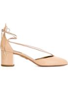 Aquazzura Alexa Pumps, Women's, Size: 40, Nude/neutrals, Calf Leather/leather