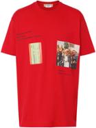 Burberry Montage Print T-shirt - Red