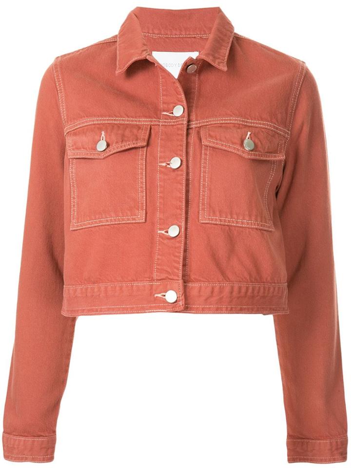 Nobody Denim Hunter Cropped Denim Jacket - Yellow