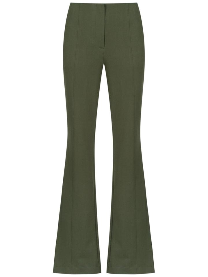 Alcaçuz Cogumelo Flared Trousers - Green