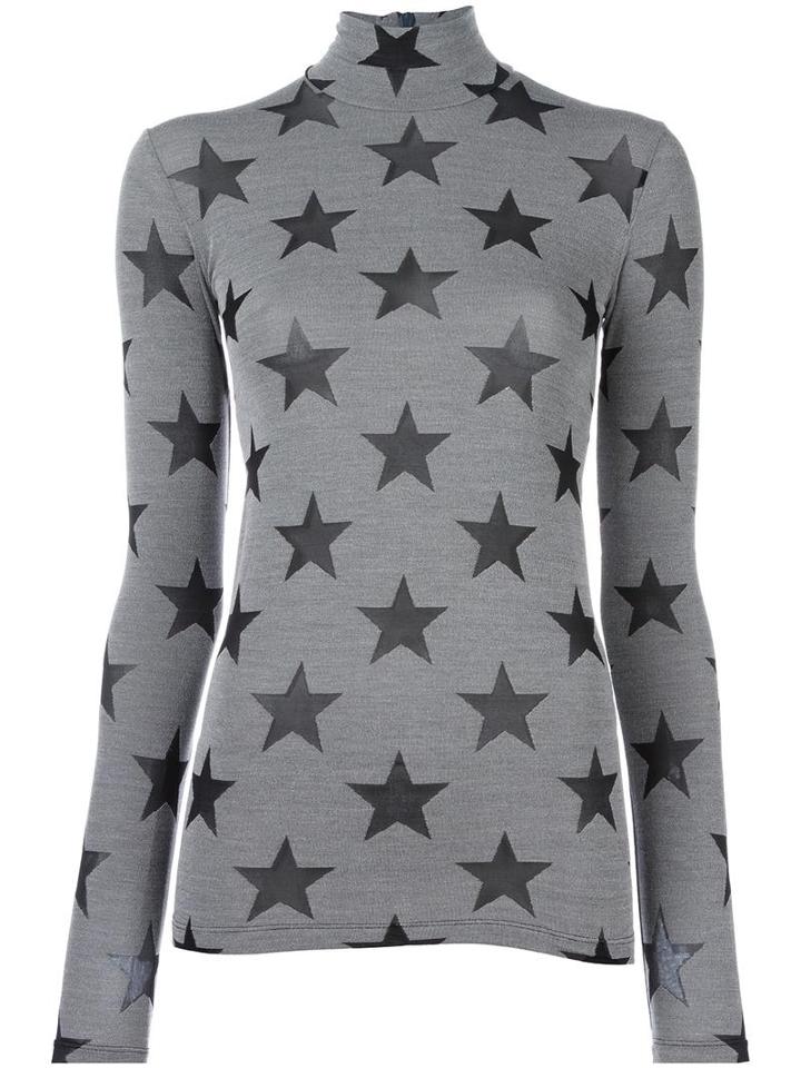 Gareth Pugh Star Roll Neck Top, Women's, Size: 42, Grey, Polyamide/spandex/elastane/viscose