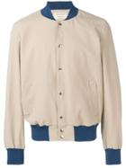 Maison Kitsuné Textured Bomber Jacket - Neutrals