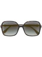 Fendi Eyewear Tortoiseshell Square Sunglasses - Brown