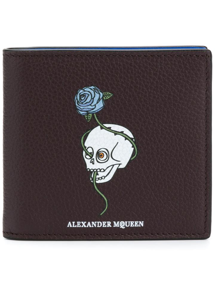 Alexander Mcqueen Skull Motif Wallet - Brown